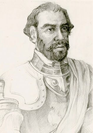 Picture of Geronimo de Aguilar. (Image source here.)